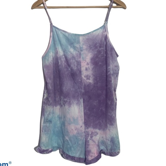 Adika Tie Dye Spaghetti Strap Tank Bodysuit Sz S/M - Picture 2 of 6